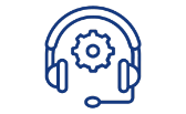 Headset with Gear Icon