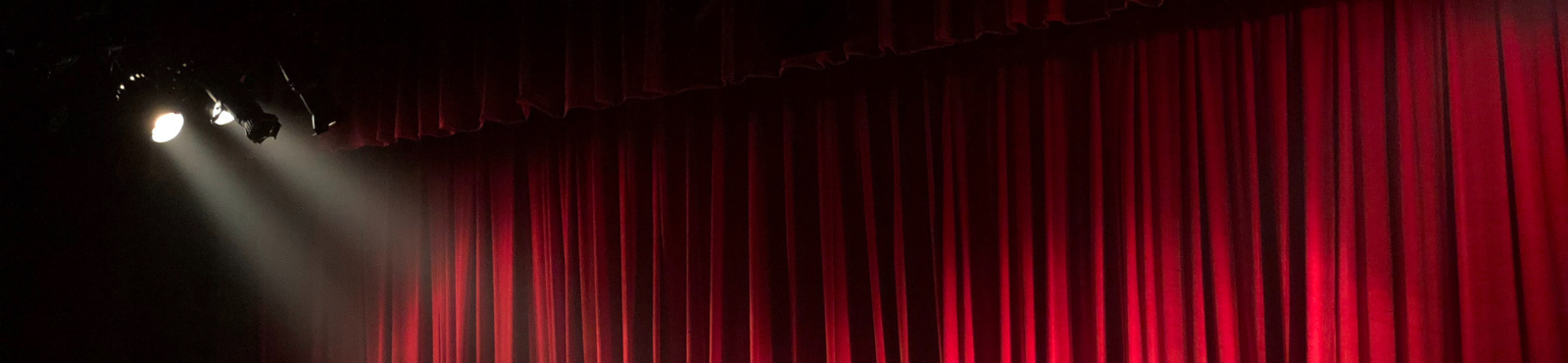 Theater Curtain with Lights Background Image